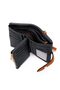 Minimalist Zippered Wallet Black Tan Detailed Wallet - 3