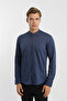Hakim Collar Snap Fastener Long Sleeve Stretch Fabric Men's Shirt - 4