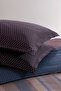 Kelt Saten King Size Duvet Cover Set - Navy Blue - 3