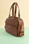 Women's 4-Compartment Adjustable Crossbody Soft Leather Shoulder and Hand Bag (25X21 cm) - 3