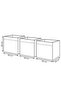 3 Pcs Gray Lidless Box Multi-Purpose Organizer Office Stationery Toy Box 30 X 30 - 5
