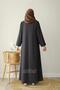 Ebrar Pleated Ferace Smoked - 4