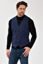 Modern Fit Buttoned V-Neck Vest # Yl4425 - 7