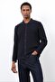 Navy Blue Thin Knitwear Men's Cardigan - 3