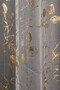 Gold Detailled Stylish Living Room Tulle Fabric with Fine Pleats - 6