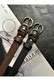 2-Piece Merge Multi-Ring Pattern Women's Silver Buckle Belt Coat Belt Dress Belt Trouser Belt