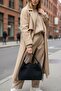Suede Ruched Detail Puppy Bag Hand and Shoulder Bag