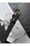 2-Piece Merge Multi-Ring Pattern Women's Silver Buckle Belt Coat Belt Dress Belt Trouser Belt - 2