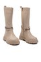 Beige Fleece Lined Zippered Girls' Boots Paris-26K F - 3