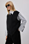 Asymmetric Cut Tricot Sweater - 3