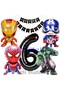 Avengers Concept 6 Years Old Balloon Set Avengers Hulk Iron Man Captain America Spider-Man Balloon Set - 2