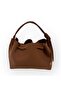 Suede Ruched Detail Puppy Bag Hand and Shoulder Bag - 3