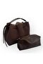 Suede Ruched Detail Puppy Bag Hand and Shoulder Bag - 6