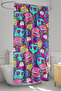 Bathroom Curtain, Cute Emoji Pattern Shower Curtain, Bathtub Curtain, with Ring Gift 175X200Cm Bp-69