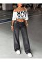 Dark Grey Wide-Leg Stylish Women's Pants - 4