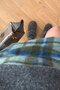 Fleece Mini Plaid Skirt with Belt Detail - Green - 3