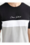 Esvab • Modern & Distinctive Zero Roba Collar Color Block Combed Cotton Men's T-Shirt - 7