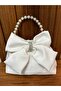 Bridal Bag White Evening Dress Bag Pearl and Stone Bag