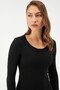 Women's Thermal Single Top, Wide Neckline, Long Sleeve, Thermal Underwear, 47% Polyester, 47% Viscose, 6% Lycra - 3