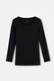 Women's Thermal Single Top, Wide Neckline, Long Sleeve, Thermal Underwear, 47% Polyester, 47% Viscose, 6% Lycra - 7