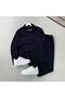 Vertical Striped Ottoman Fabric Zipper Detailed Men's Tracksuit Set - 2