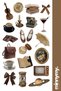 3-Piece Brown Collection Sticker, Decal, Agenda, Diary, Planner, Bullet Journal, Scrapbook - 3