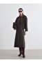 Özmarka New Season Shirt Collar Plaid Oversized Women's Jacket - 2