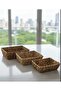 3-Piece Rectangular Wicker Organizer Basket - 3