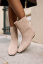 Celano Women's Mink Imported Suede Wedge Heel Boots - 6