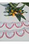 White Needlepoint Handcrafted Towel Edge 2 Pieces
