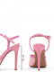 Rhinestone Heeled Shoes Lace Patterned High Heel Ankle-Tie Evening Shoes Formal - 5