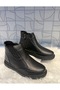 Yüce 111 Women's Black Genuine Leather Zippered Stone Embroidery Detail Mother Orthopedic Daily Boots - 5