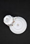 Lorraine Porcelain Double Coffee Cup and Saucer 2 Pieces 120 ml - 5