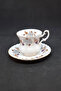 Lorraine Porcelain Double Coffee Cup and Saucer 2 Pieces 120 ml