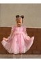 Baby Girls Children's Starry Tulle Long Sleeve Combed Cotton Lined Birthday Special Occasion Party Eid Dress - 5