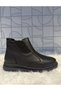 Yüce 111 Women's Black Genuine Leather Zippered Stone Embroidery Detail Mother Orthopedic Daily Boots - 2