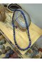 Lapis Lazuli Natural Stone Necklace – 6 mm Sphere Cut, 40 cm Adjustable (up to 60 cm) - 3