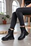1022 Comfortable Warm Lining Non-Slip Sole Genuine Leather Women's Boots - 8