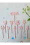 Pink Welcome Baby Toothpick-Girl Baby Baby Shower Cupcake Toothpick Gender Reveal Party Cake Decoration - 9