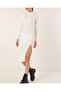 15828 Slit Knitwear Dress - White - 3