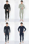|   Men's Combed Cotton Thermal Underwear Set of 4 (Black Anthracite Navy Blue Nano Green)