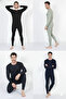 |   Men's Combed Cotton Thermal Underwear Set of 4 (Black Anthracite Navy Blue Nano Green) - 4