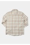 Regular Fit Shirt Neck Plaid Men's Beige Long Sleeve Shirt - 6