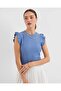 0430 Knitted Blouse - Indigo