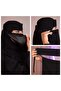 عدد ( 6 ) نقاب ملكي مبطن حرير أسود (ربطة)
