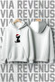 New Year Black Cat Printed 100% Cotton Premium Quality Hooded Sweatshirt
