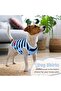 Pet Dog Striped T-Shirt - Cotton Vest (Medium, Blue-Vest) - 5