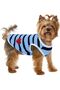Pet Dog Striped T-Shirt - Cotton Vest (Medium, Blue-Vest)