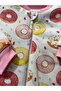 Donut Patterned Padded Soft Textured Girls' Sleeping Bag - 3