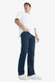V0796Aznm34 Blue Diago Comfort Fit High Waist Wide Leg Straight Leg Jean Pants - 2